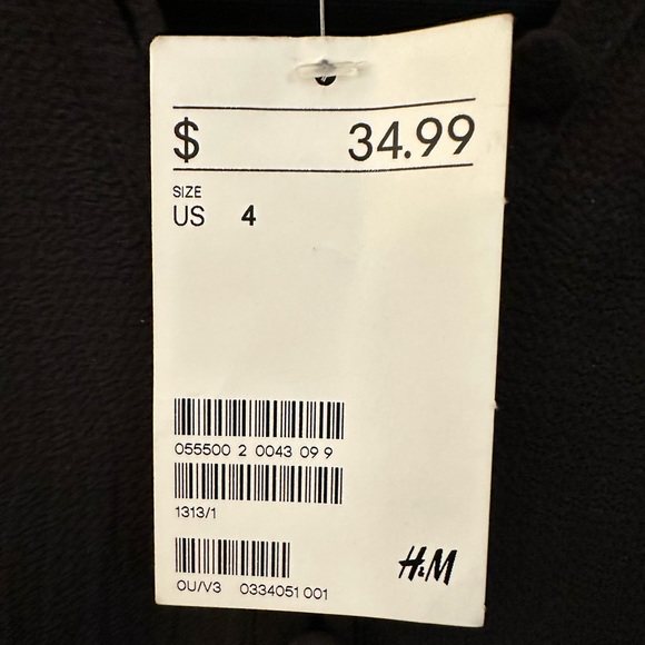 NWT H&M Black Dress Size 4 - Picture 3 of 7